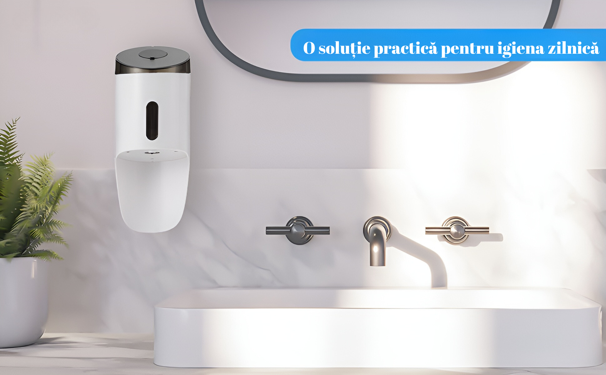 Dozator automat săpun lichid, touchless, perete, 750 ml, alb – ZEQAS - imagine 10