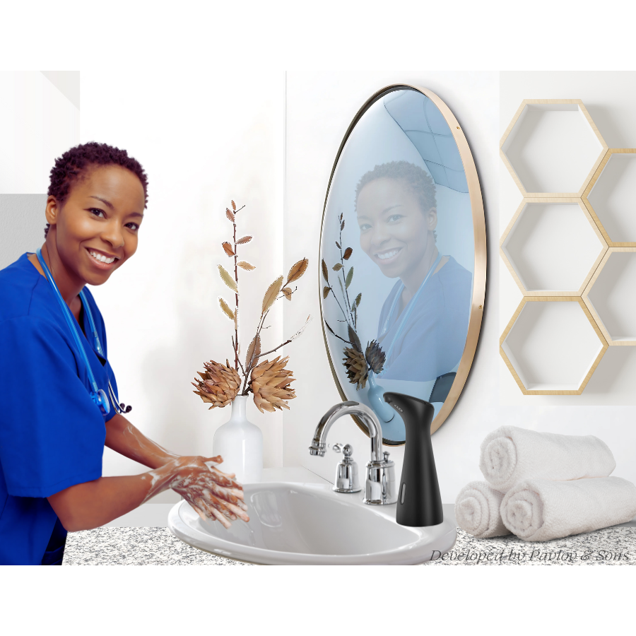 Dozator automat săpun lichid, touchless, 200 ml, negru – ZEQAS - imagine 8