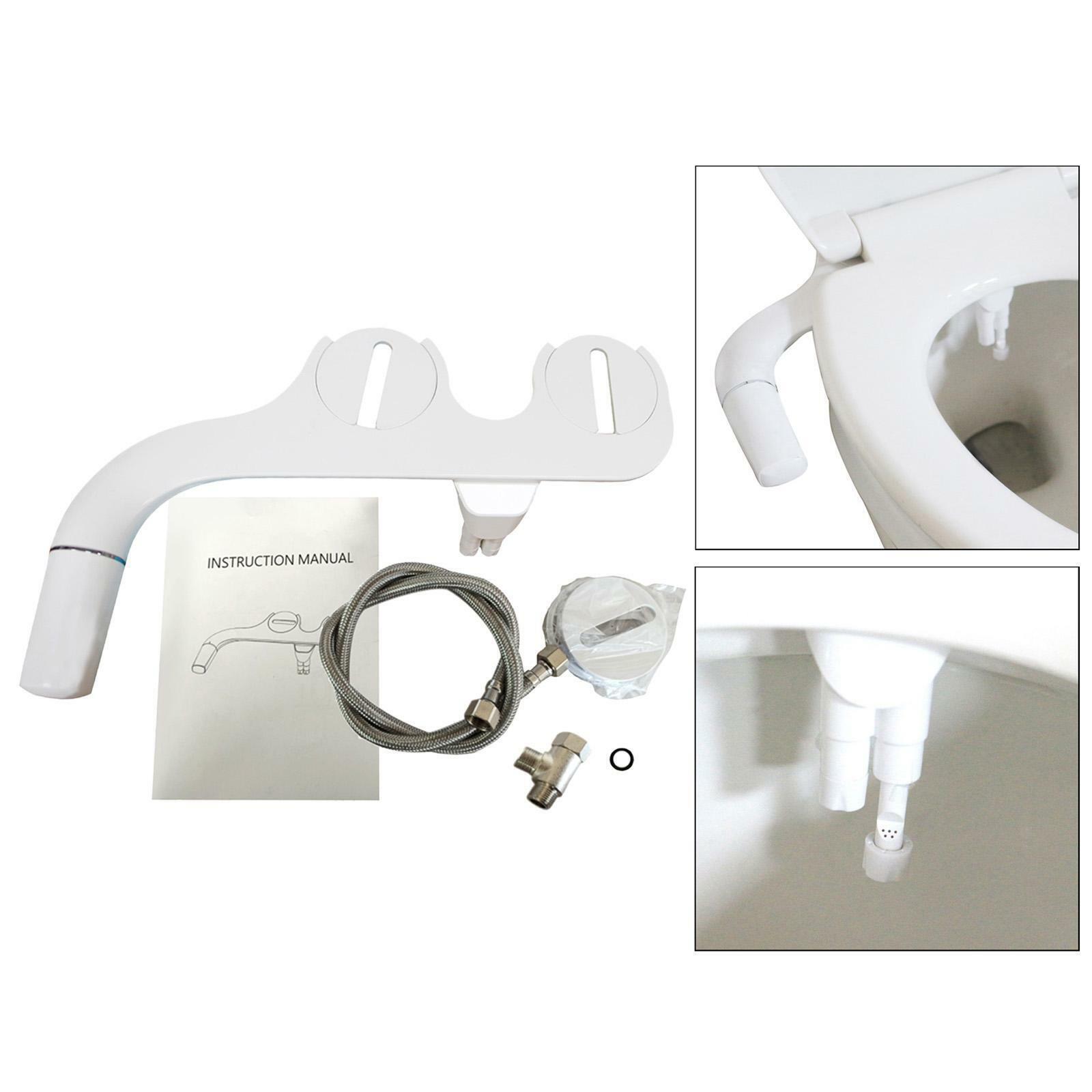 Bideu WC non-electric, montare rapidă, 2 duze, alb - imagine 9