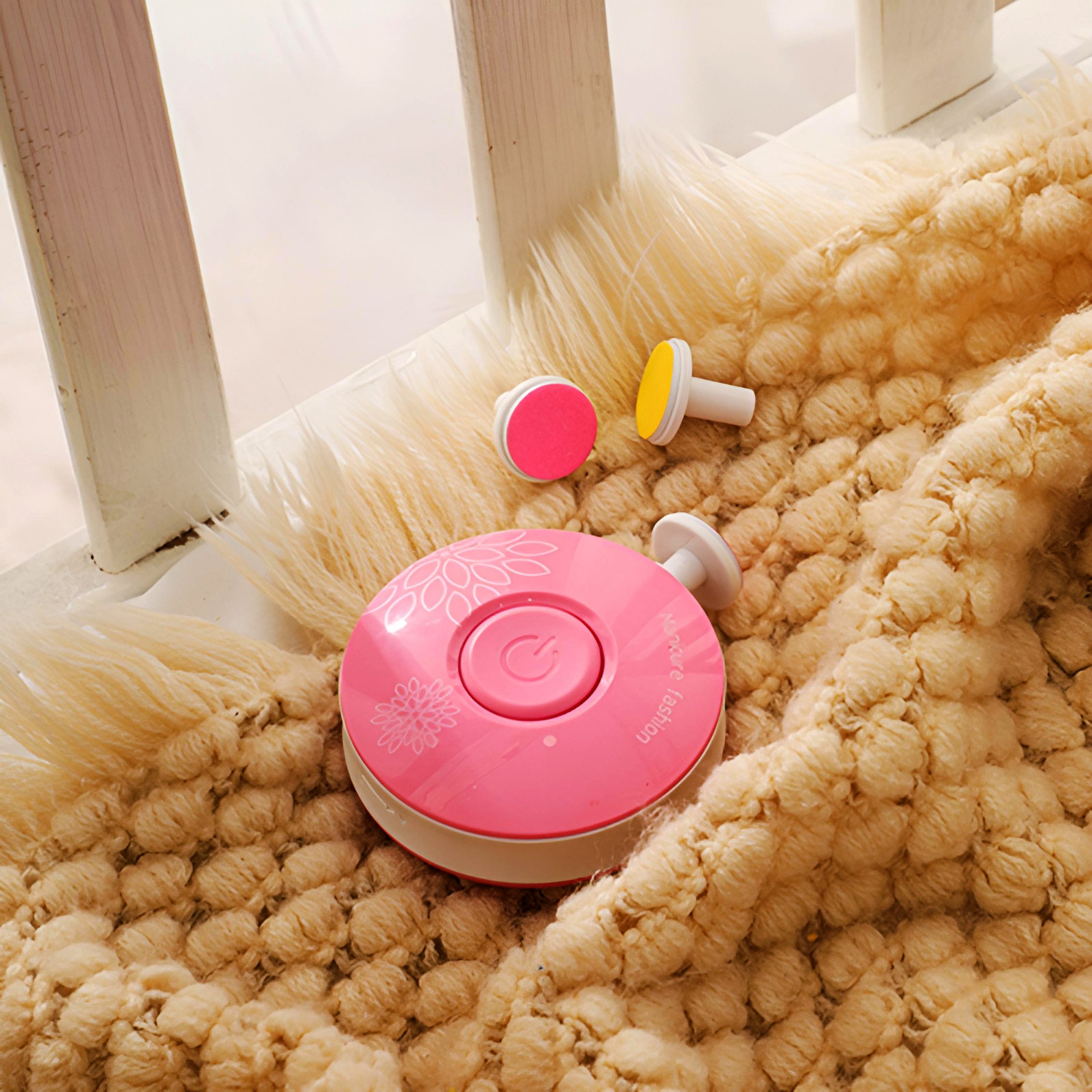 Pila electrica pentru bebelusi/copii/adulti, ZEQAS, 6 capete de schimb, roz - imagine 4