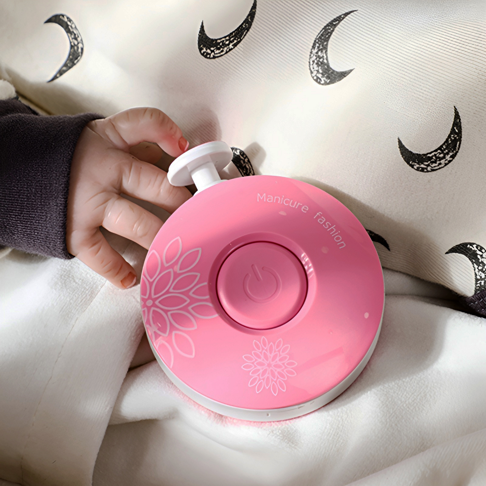 Pila electrica pentru bebelusi/copii/adulti, ZEQAS, 6 capete de schimb, roz - imagine 6