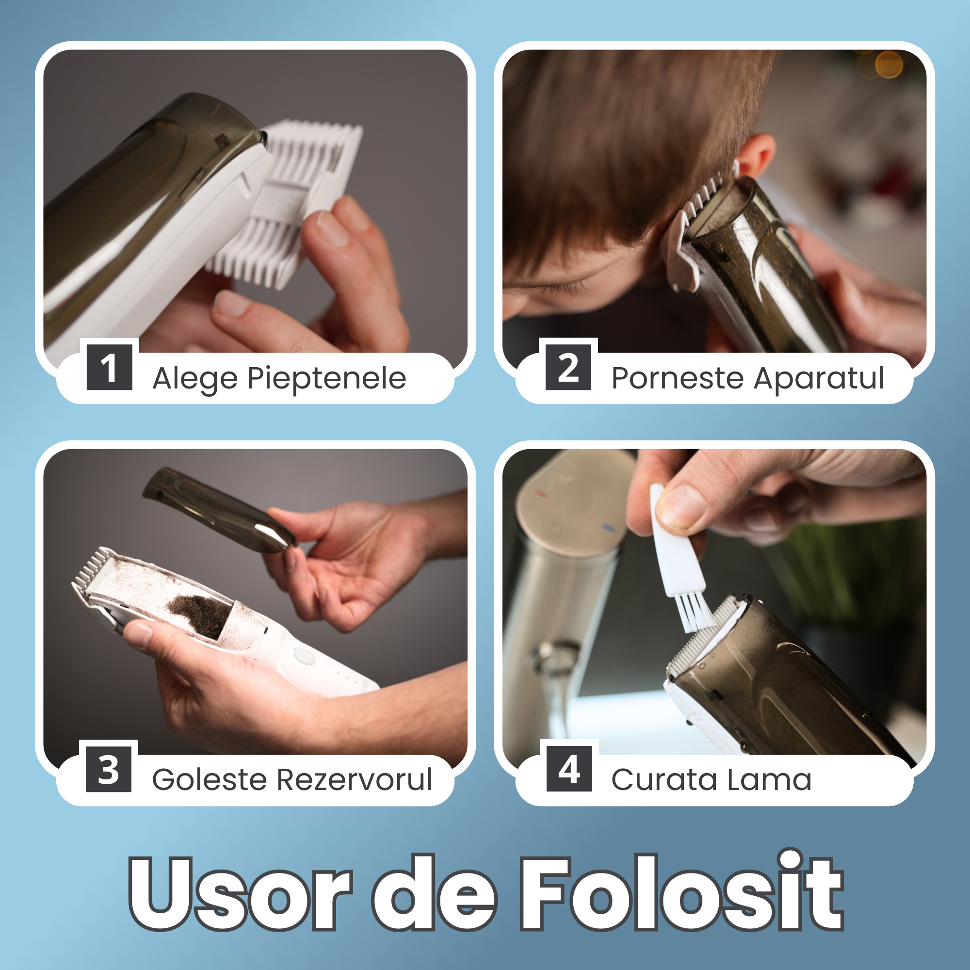 Aparat tuns silențios bebeluși/copii/adulți, USB, alb – ZEQAS - imagine 4