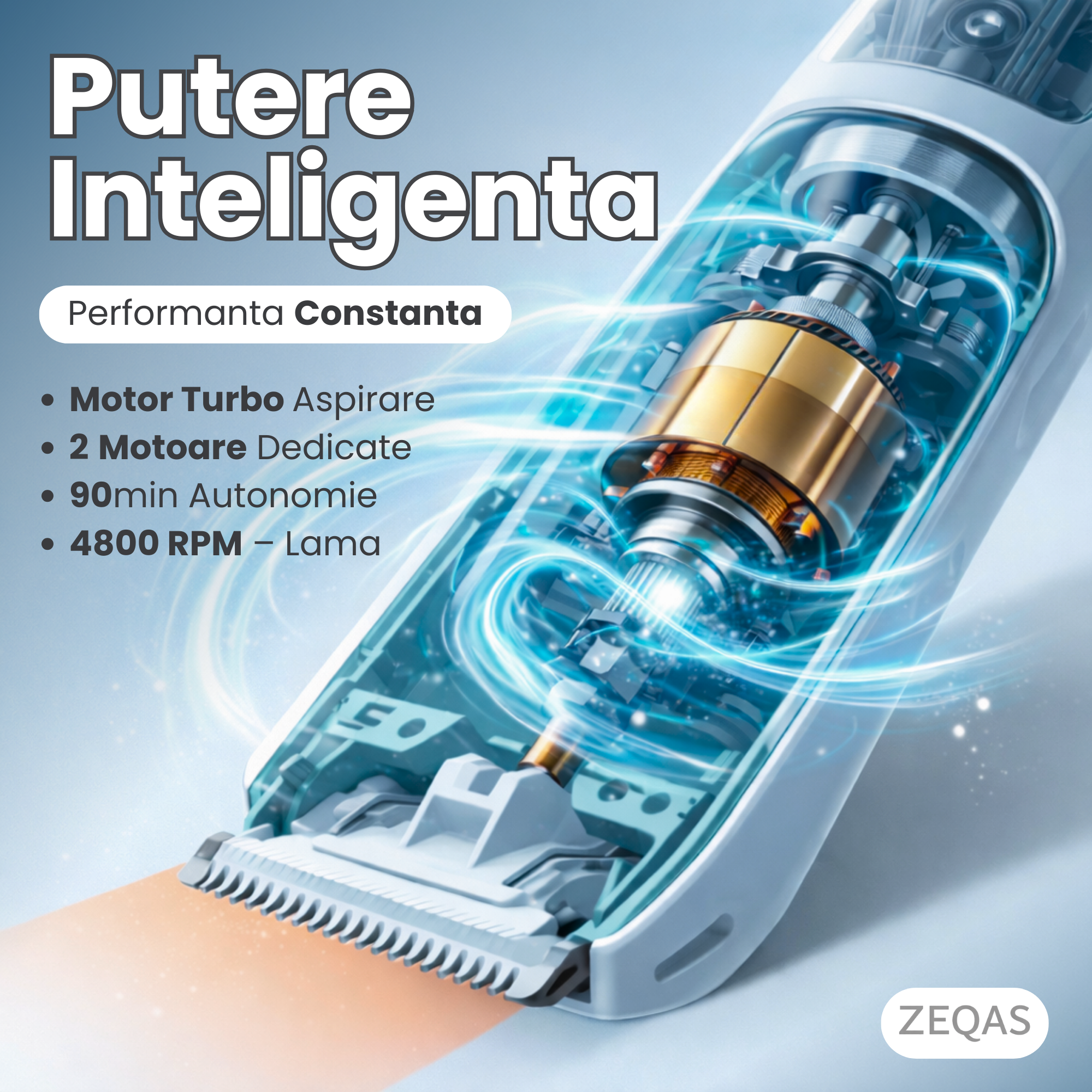 Aparat tuns silențios bebeluși/copii/adulți, USB, alb – ZEQAS - imagine 5